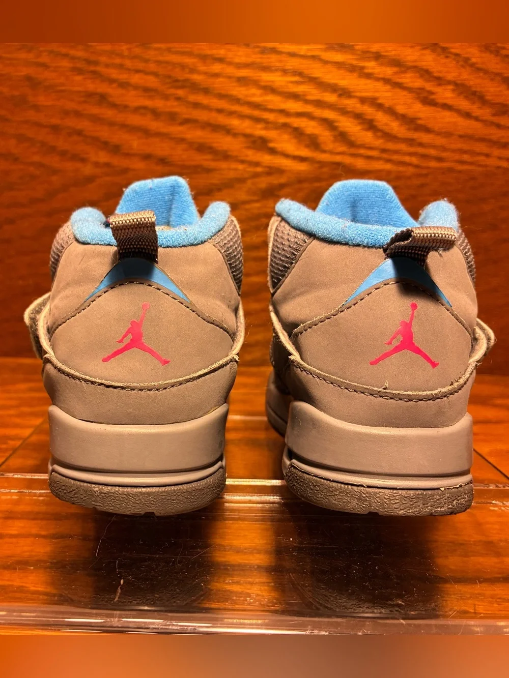 Jordan Flight 45 High Top Toddler Sneakers Gray Blue Size 10C